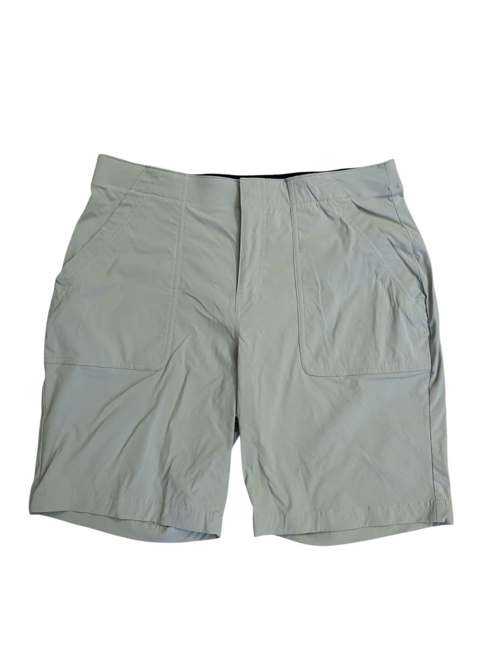 Eddie Bauer Tan High Waist Hidden Elastic Waistband Hiking Shorts Size 12